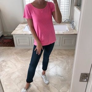 J. Crew size small, pink, cotton tee